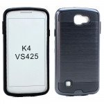Wholesale LG K4 VS425 Iron Shield Hybrid Case (Black)